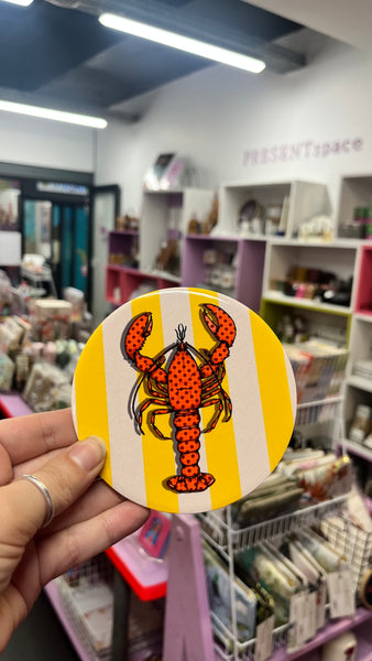 Ceramic Coaster | Set of 4 | Crayfish