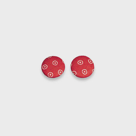 Akhona Plain Stud Earrings Red