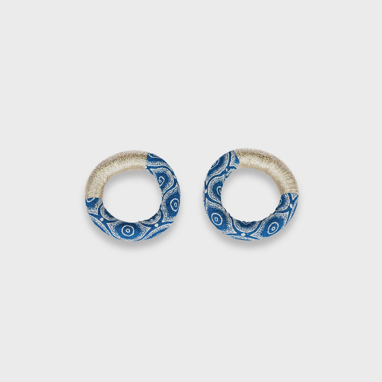 Xoliswa Stud Hoop Earrings Indigo Silver
