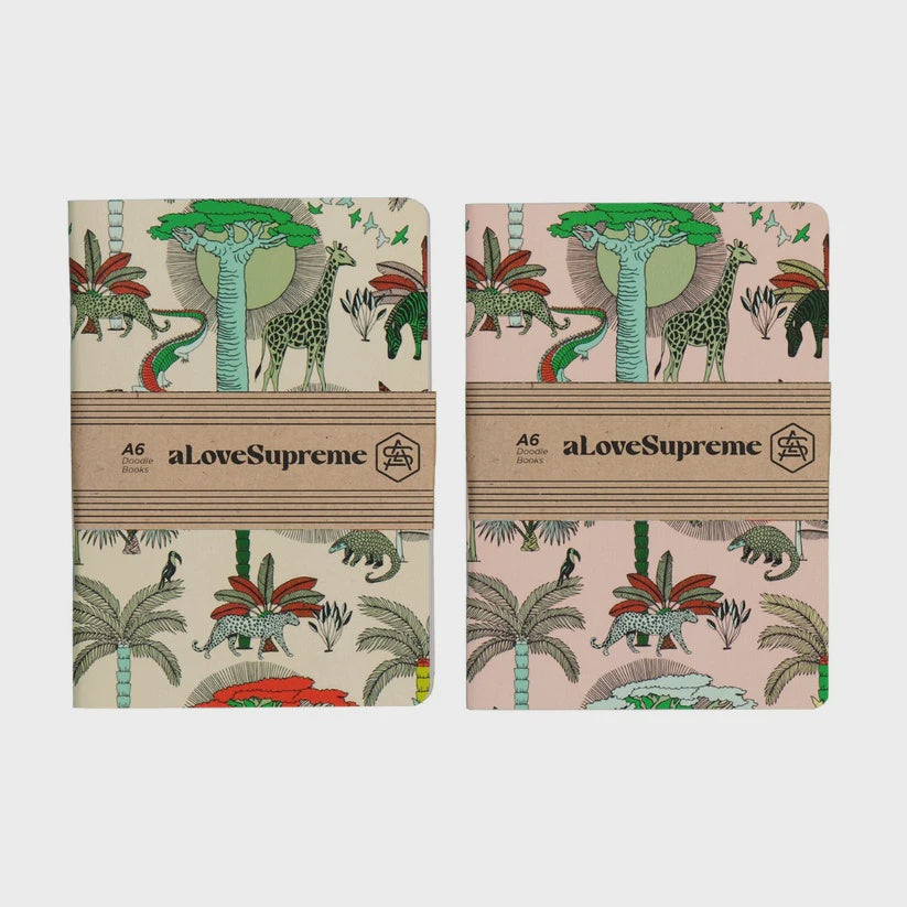 A6 Doodle Books (Blank) / Animal Kingdom (Assorted)