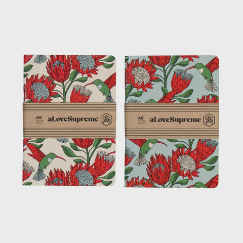 A6 Doodle Books (Blank) / Classic Protea Designs (Assorted)