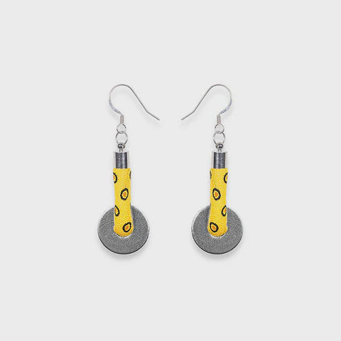 Lihle Dangle Disc Earrings Yellow
