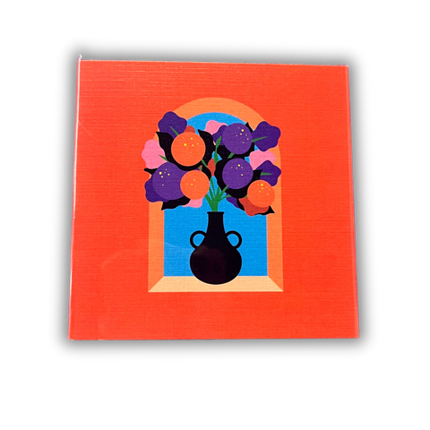 Card Mini Orange Window Bouquet