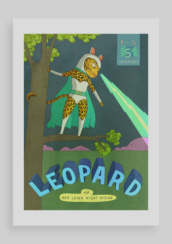 Print A3 Big5Leopard