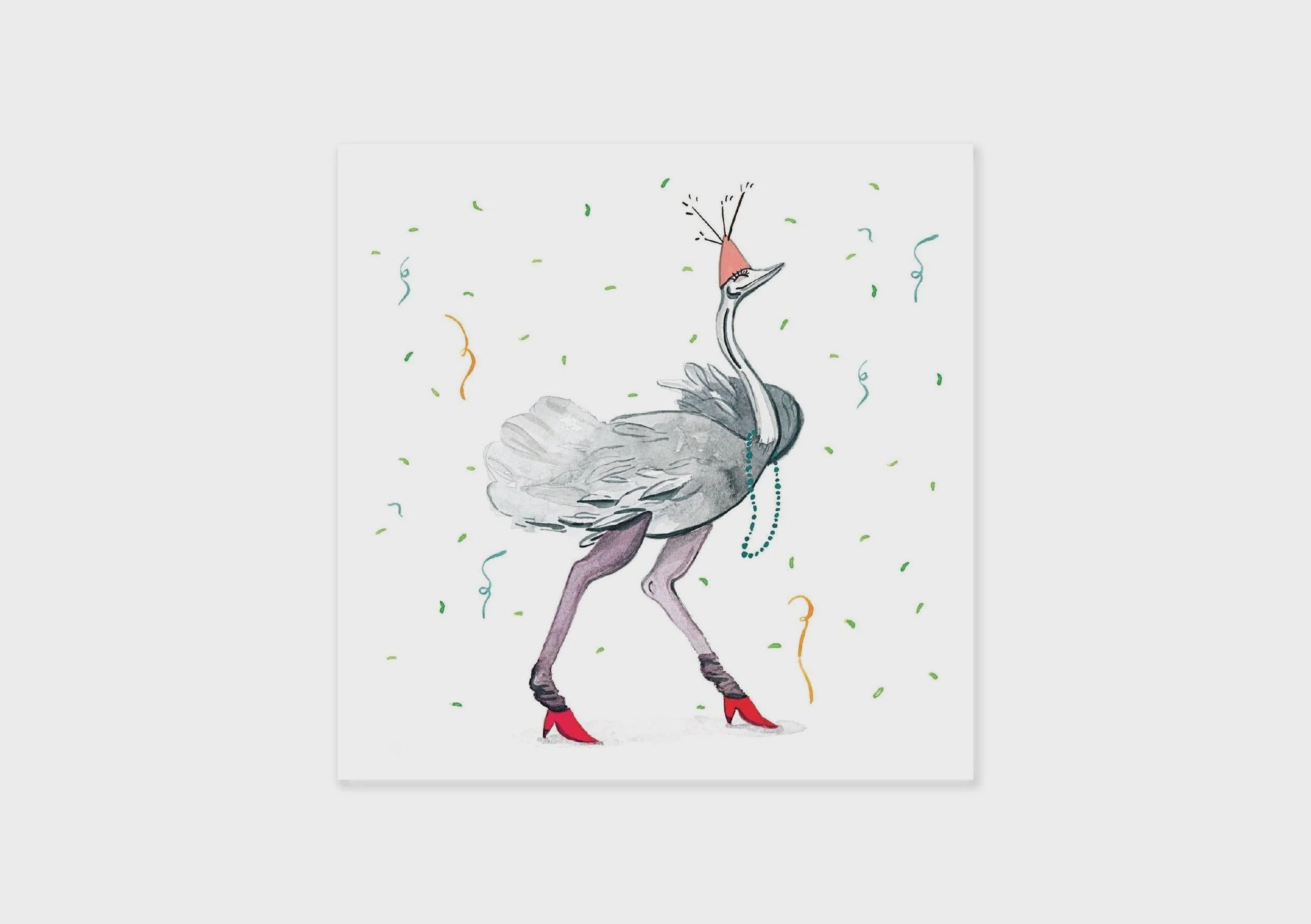 Card Square Party Bird