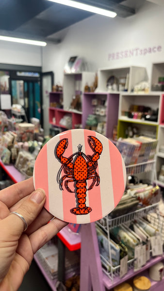 Ceramic Coaster | Set of 4 | Crayfish