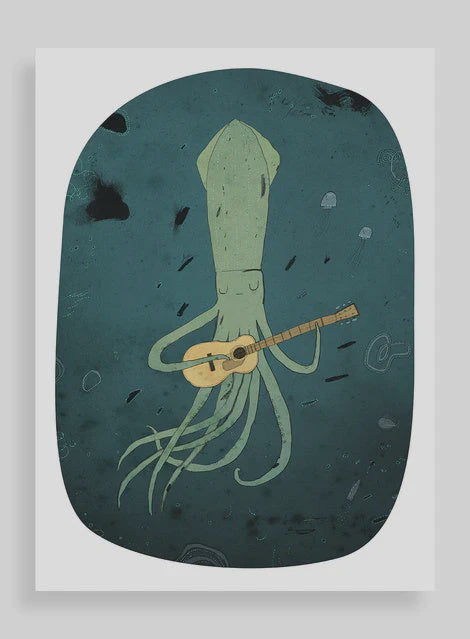 Print A4 Squid Guitar