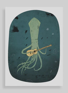 Print A4 Squid Guitar