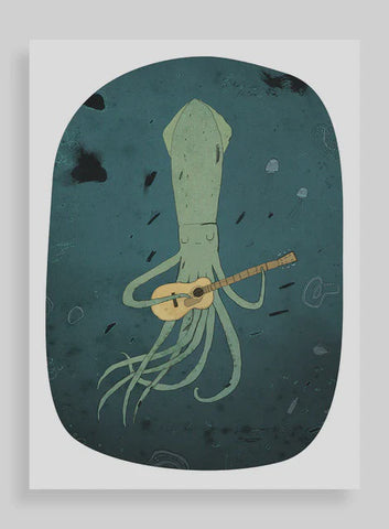 Print A4 Squid Guitar