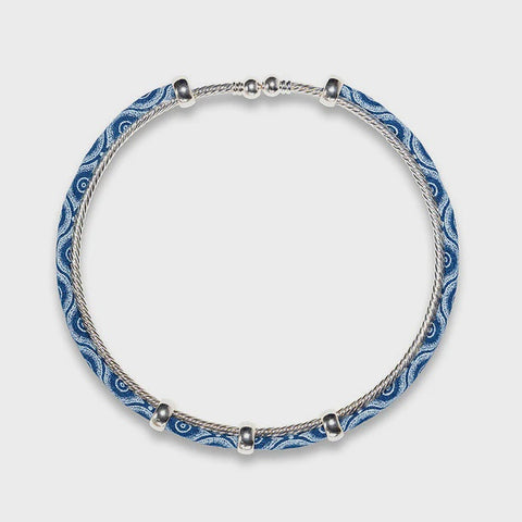 Sibongile Necklace Beaded Neck Ring Indigo