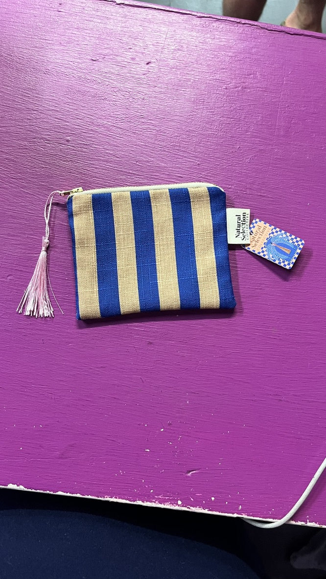 Coin Purse Azure Stripe