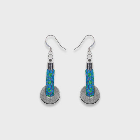 Lihle Dangle Disc Earrings Turquoise
