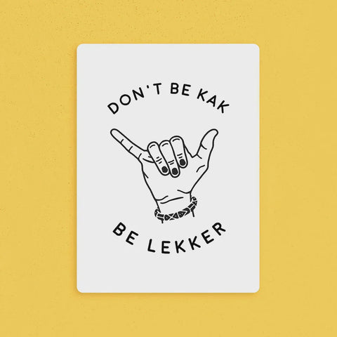 Postcard Don't Be Kak