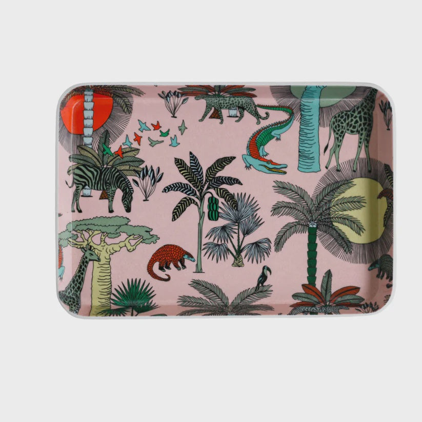 Melamine Trays (Trinket) / Animal Kingdom (Pink)