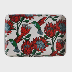 Melamine Trays (Trinket) / Protea (Red On White)
