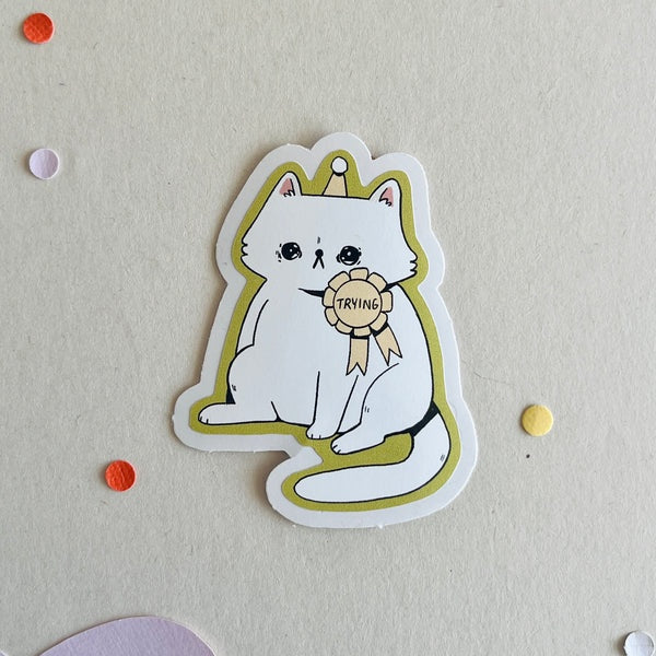 Stickers Trying cat