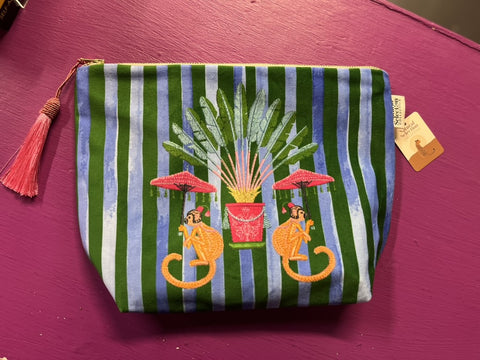 Make Up Bag Velvet | Cape Paradise | Ciao Bella Monkeys