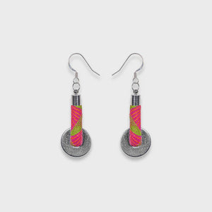Lihle Dangle Disc Earrings Pink