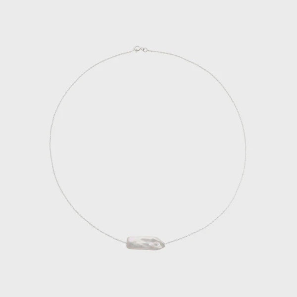 Necklace baguette silver