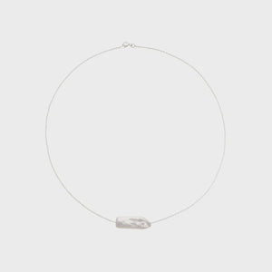 Necklace baguette silver