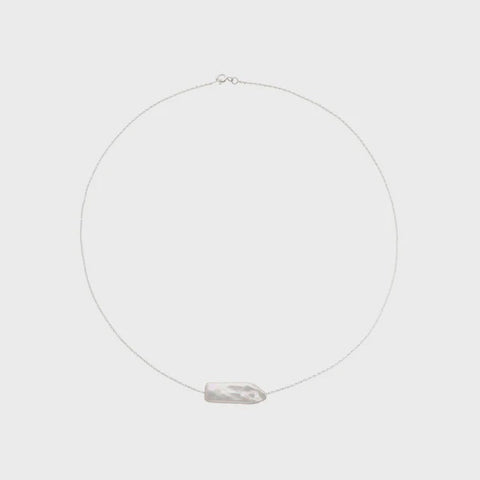 Necklace baguette silver