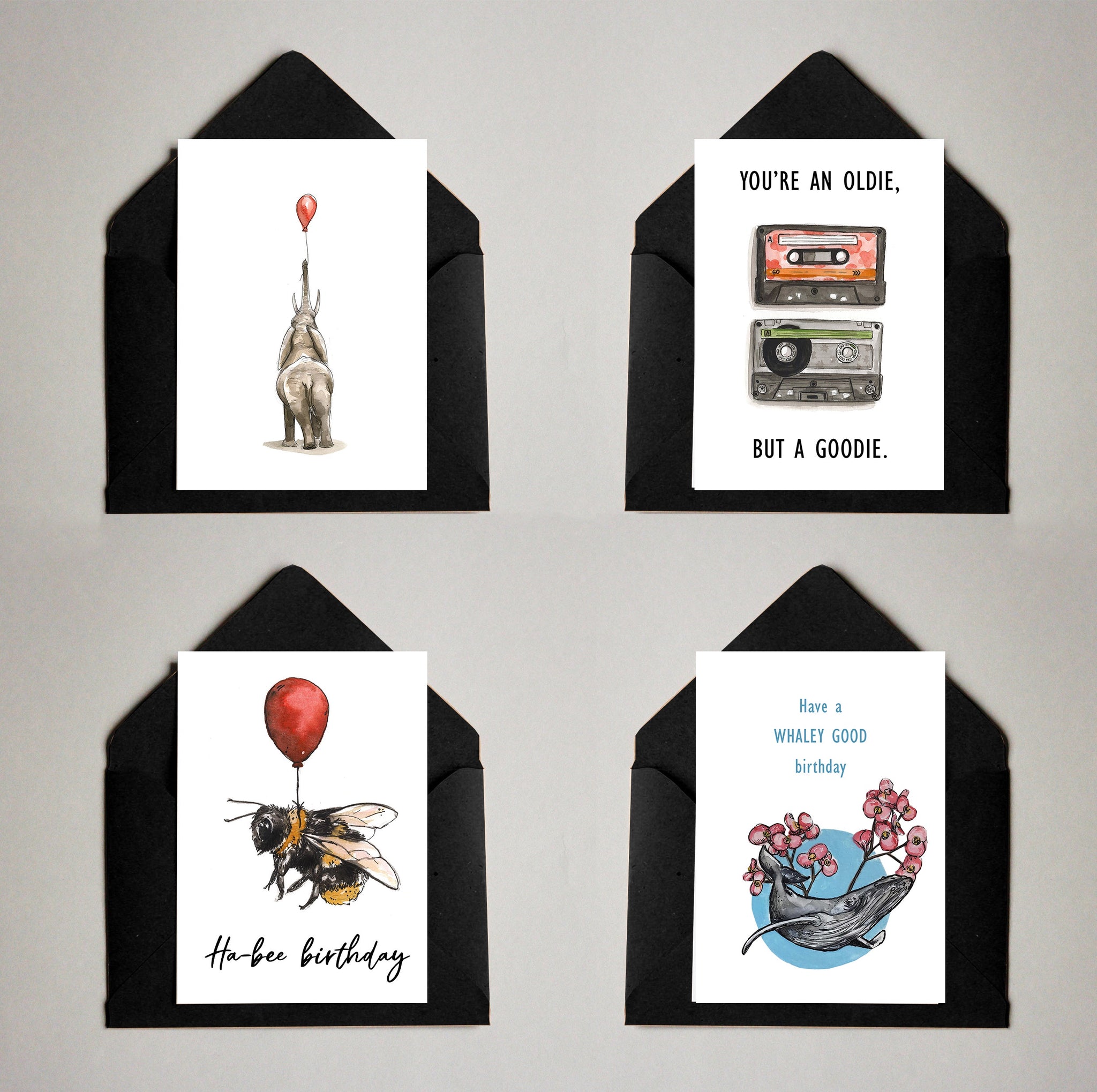 Card Pack of 4 Birthday