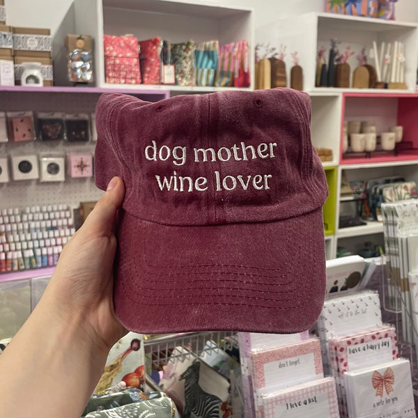 Cap Dog Mother Wine Lover Maroon