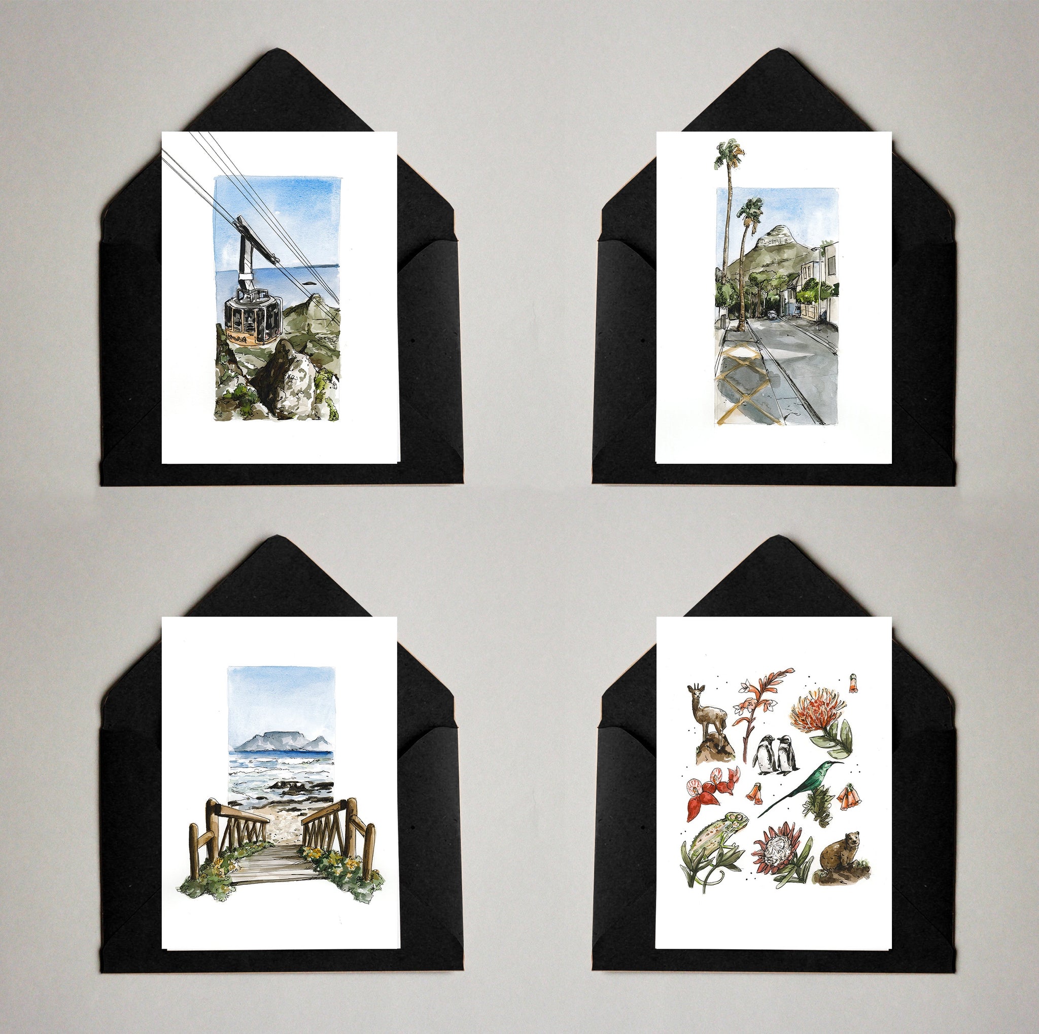 Card Pack of 4 Cape Town