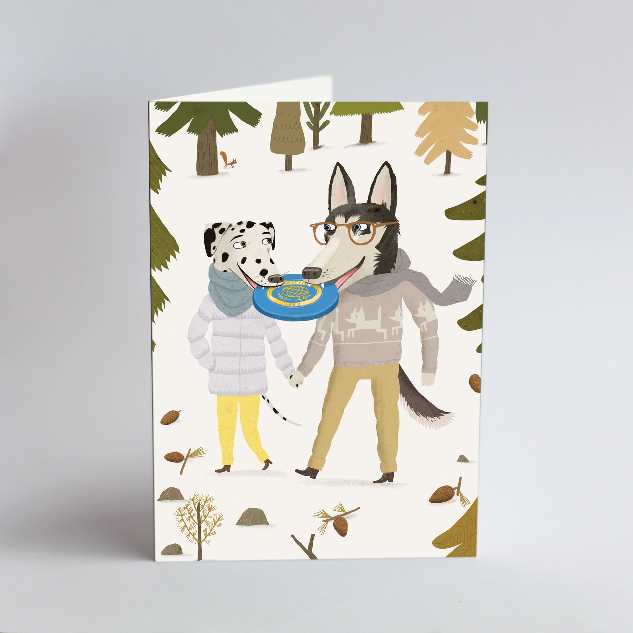 Card Love Dogs Card - Frisbee