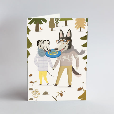 Card Love Dogs Card - Frisbee