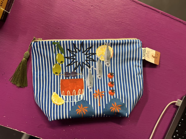 Make Up Bag | Velvet | Praia | Tropea Stripe