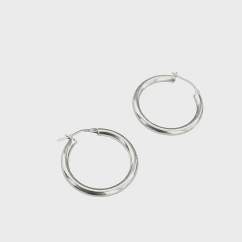 Earring diana hoop silver