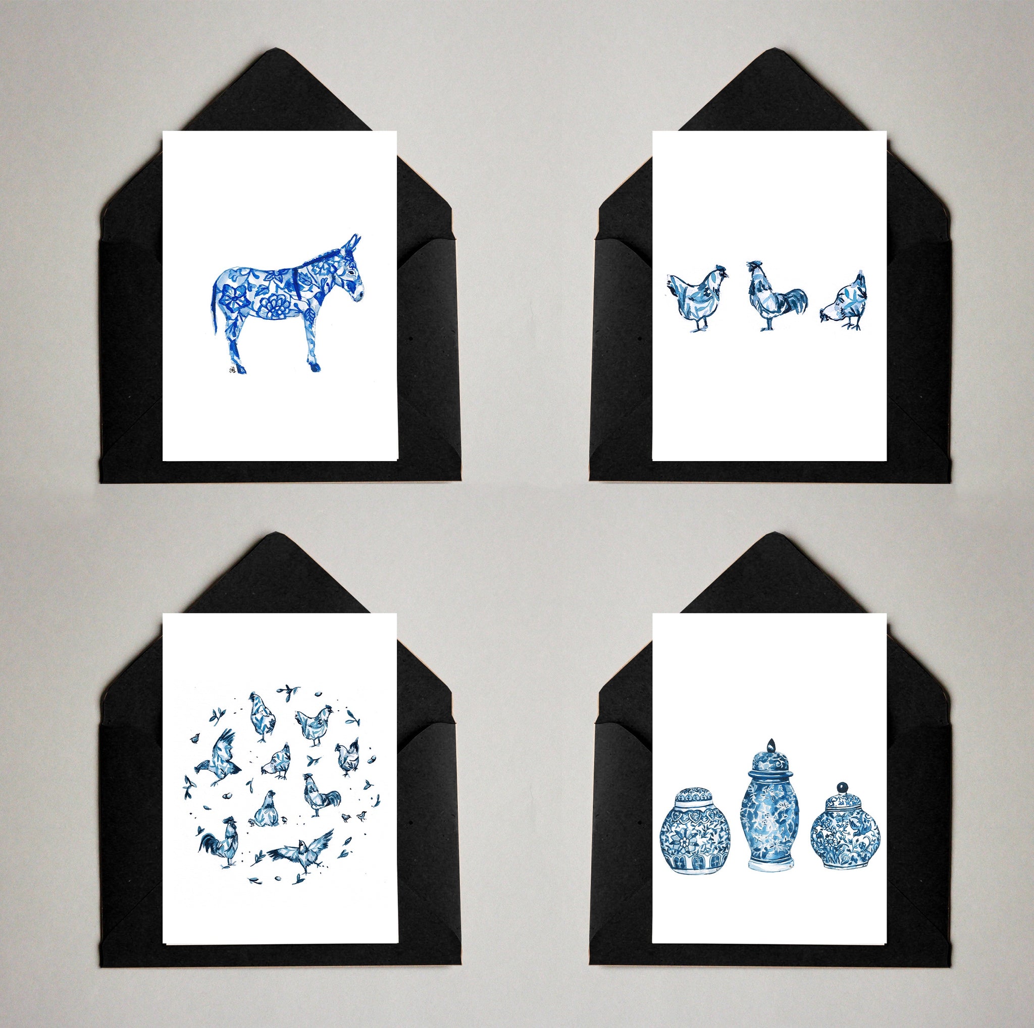 Card Pack of 4 Delft