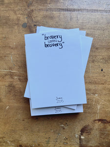 Notepads Bravery Upon Bravery