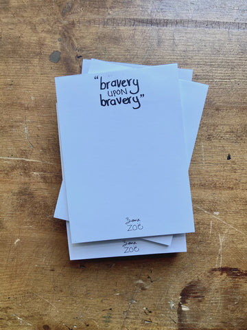 Notepads Bravery Upon Bravery