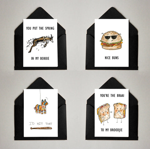 Card Pack of 4 Funny 1