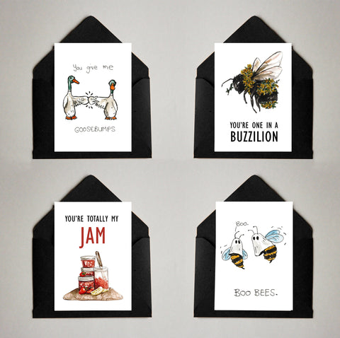 Card Pack of 4 Funny 2