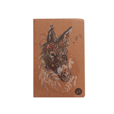 Notepad Cork Floral Donkey