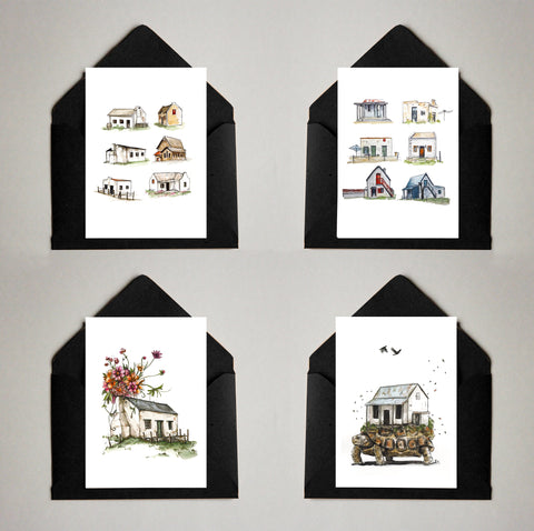 Card Pack of 4 Houses