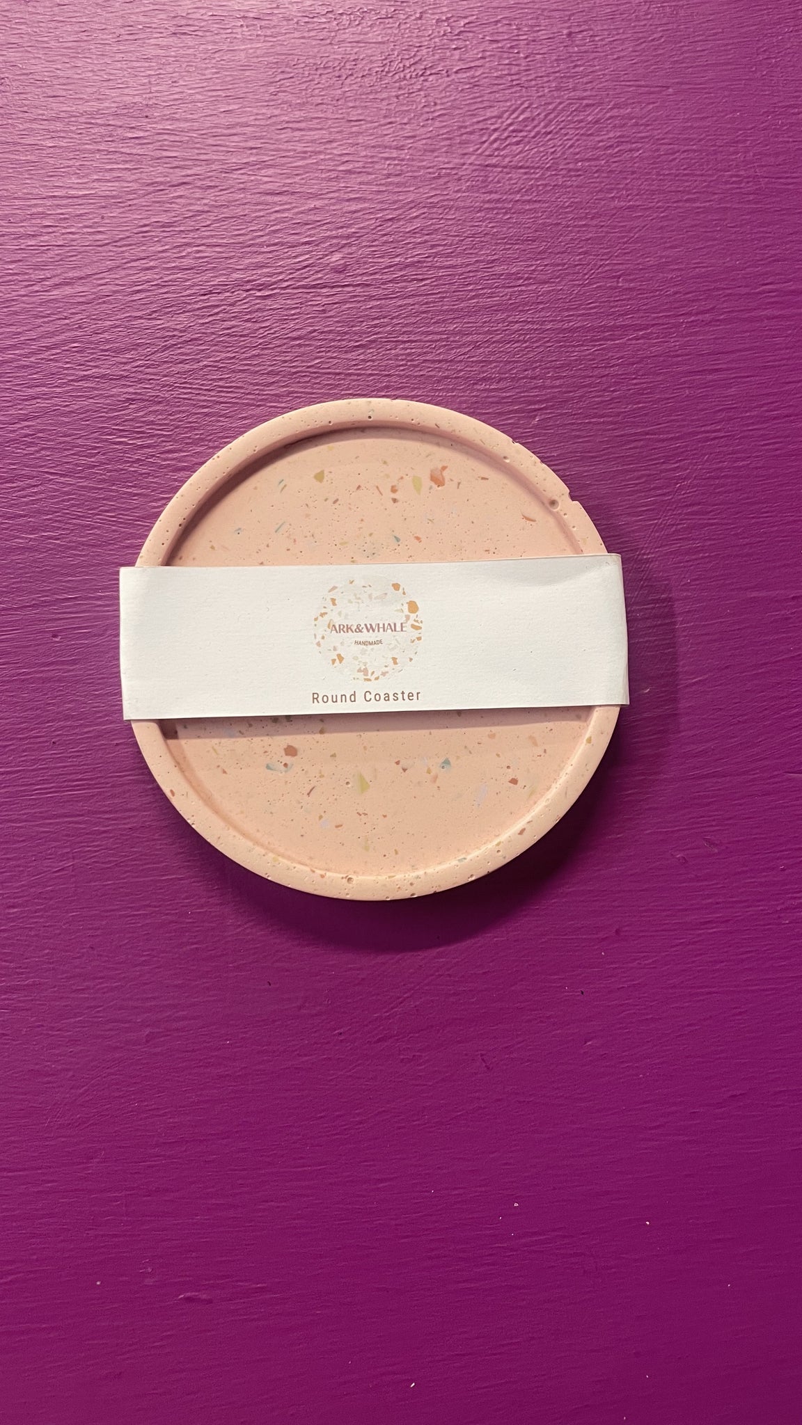 Round Coaster Terrazzo Pink