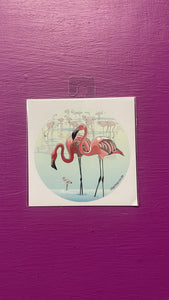 Sticker License Disc Flamingo