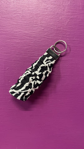 Scrunchie Keychain Zebra White