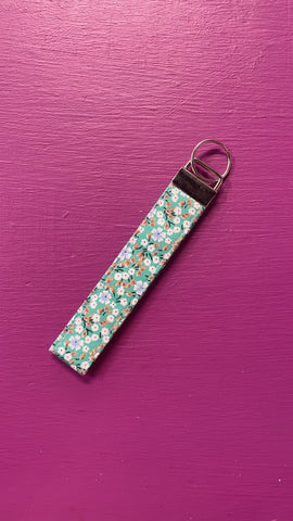 Wrislet Keychain Teal Floral
