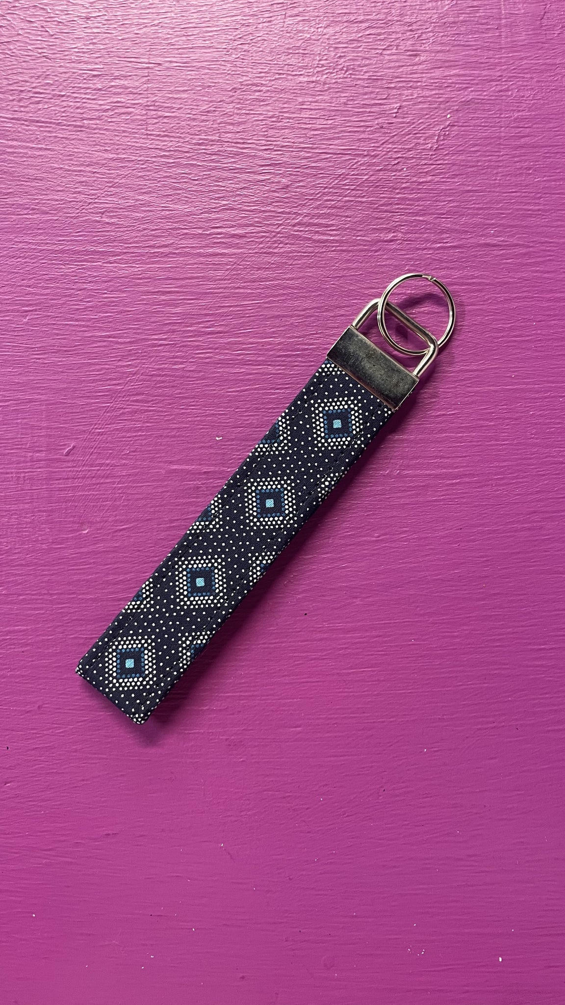 Wrislet Keychain Shweshwe Navy