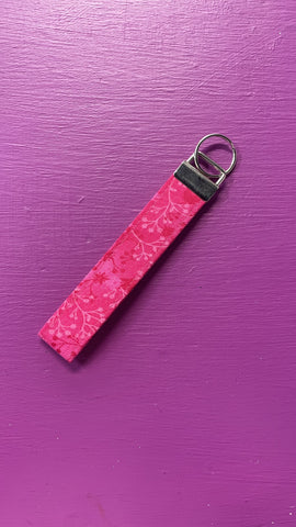 Wrislet Keychain Pink and Light pink Floral