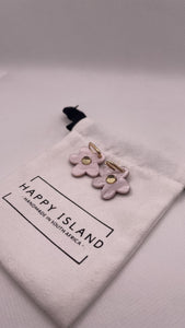 Earrings Hoops Daisy pink