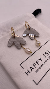 Earrings Hoops Abstract grey