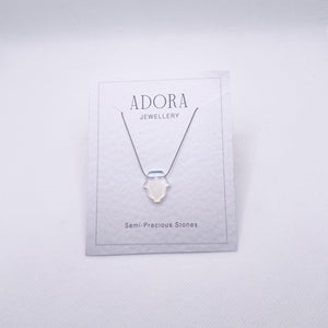Necklace Silk Threads | Hamsa Opal