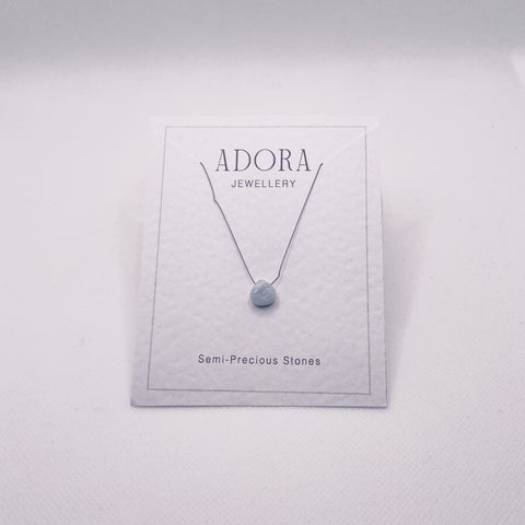 Necklace Silk Threads | Blue Agate