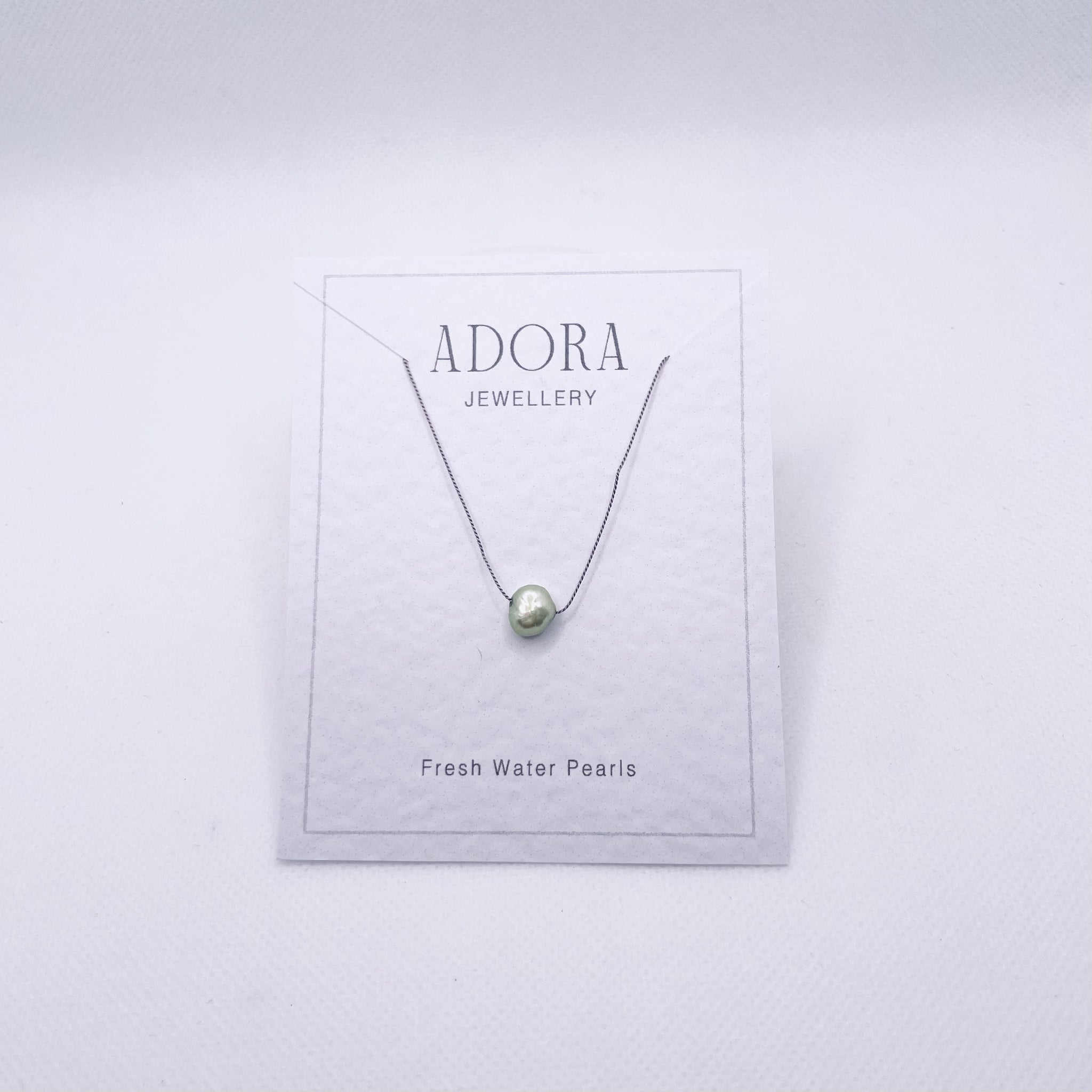 Necklace Silk Threads | Freshwater Pearl Green